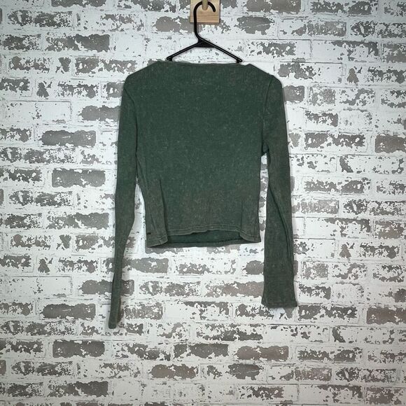 Pink | women nwt cropped waffle knit top - Picture 6 of 8